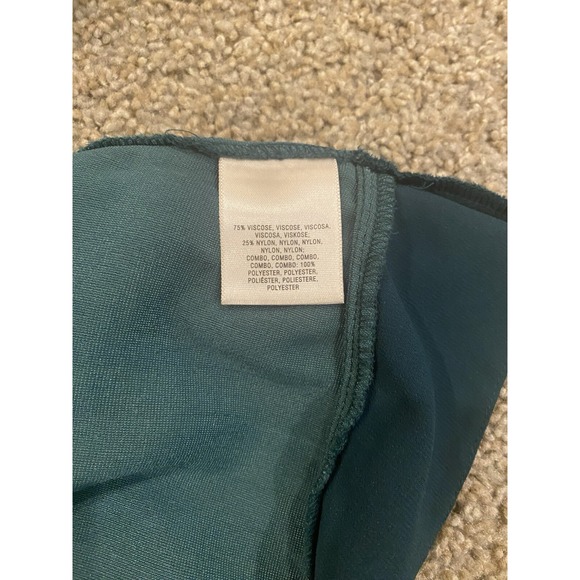 Anthropologie Maeve Green Crushed Velvet Swing Top Women's Sz Small Short Sleeve - Picture 4 of 7